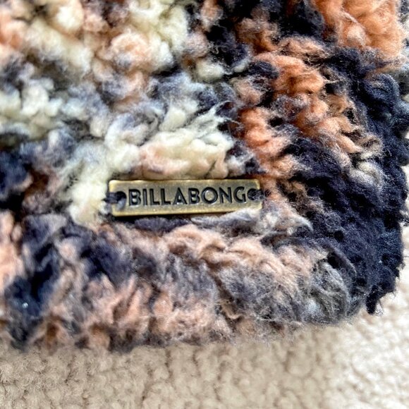 Billabong Size M Time Off Fleece Half Zip Pullover Sherpa Jacket Gorpcore - Picture 6 of 8